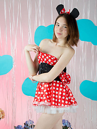 FreeKiloPics presents: Breathtaking slender chick got rid of innocent clothing quickly and spread those smooth legs while showing her moist areas.