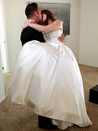 FreeKiloPics presents: Bride with big fake tits Veronica Vain gets her trimmed pussy nailed deep