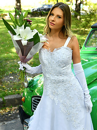 FreeKiloPics presents: Naughty bride Rebecca Volpetti takes a photographer assistant's stiff dick